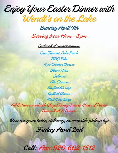 Celebrate Easter at Wendt’s on the Lake